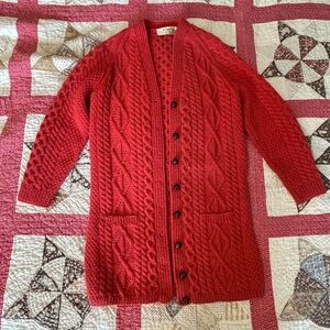 Vintage Irish Knit Wool Cable Knit Sweater